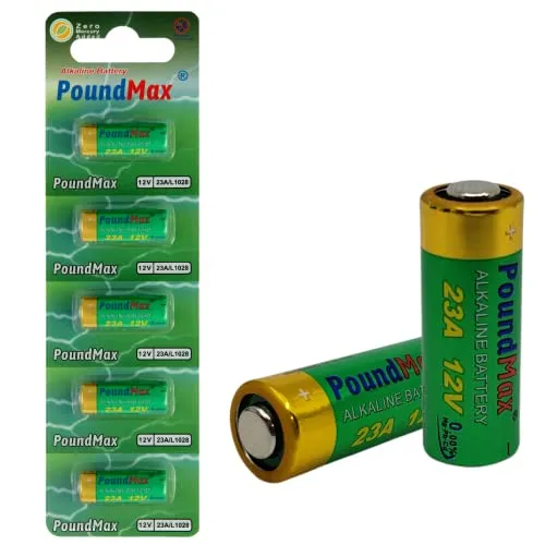 Stück 23A 12V Alkaline Batterie, 23AE, A23, LRV08, MN21, V23GA, A23S, L1028, 8LR932, P23GA, Quecksilberfreie Batterien für den täglichen Gebrauch für Garagentoröffner, Fernbedienungen, Alarmsysteme 5