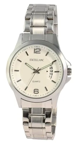 Excellanc Herrenuhr mit Metallband, silberfarbig