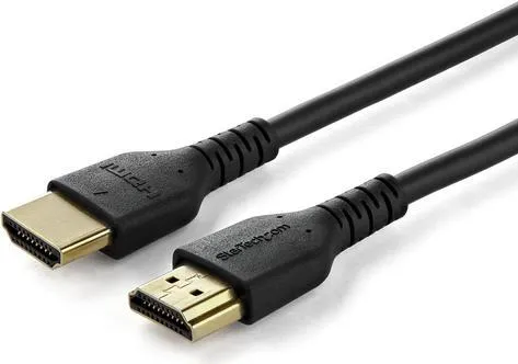 StarTech.com RHDMM1MP HDMI Kabel (1m, HDMI 2.0, 4k 60Hz, premium High Speed HDMI Kabel mit Ethernet, für Monitore oder TVs) - Premium Highspeed HDMI mit Ethernetkabel - HDMI (M) bis HDMI (M) - 1 m - Schwarz
