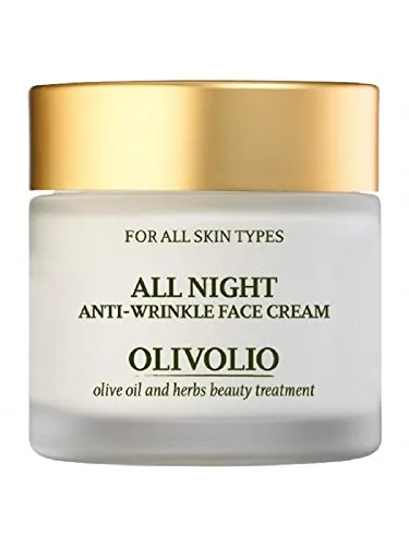 OLIVOLIO 82% natürliche Anti Aging / Antifalten Gesichtscreme mit 100% Bio Olivenöl, Hyaluronsäure und Q10 - ohne Mineralöl und Parabene !