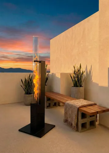 FIRE TUBE HEATER SLIM in schwarz von Create