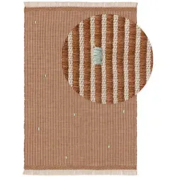 benuta Kinderteppich Bruno, rechteckig, Höhe: 5 mm, Kunstfaser, Berber, Ethno-Style, Wohnzimmer braun 120 cm x 170 cm x 5 mm