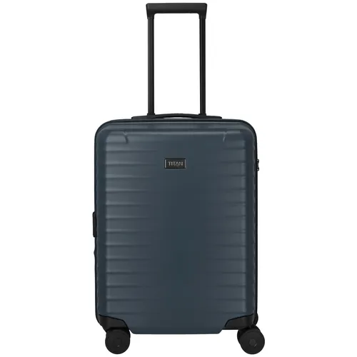 Titan 4-Rollen Trolley dunkelblau 3000047-20 - Trolley in elegantem dunkelblau, 55 cm, mit 4 leisen Rollen für müheloses Reisen und optimalen Komfort.