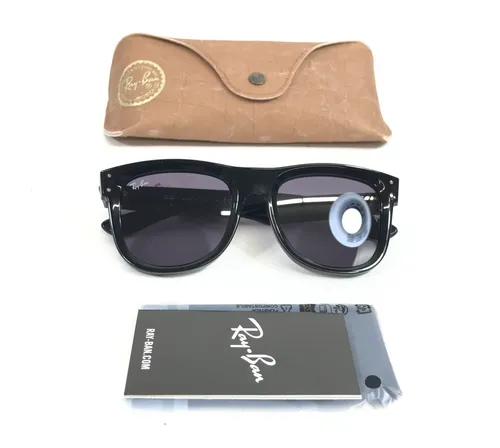 Ray-Ban Sonnenbrille RBR0502S Wayfarer Reverse 6677/1A Glänzend Schwarz W Lila