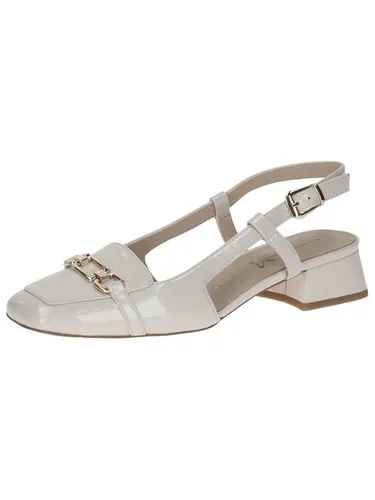 Produktbild CAPRICE Damen Slingback-Loafer aus Leder in Cremefarben (Snow Naplak), 39 EU
