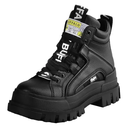 Buffalo Aspha Schnürstiefelette gelb|schwarz 41 EU von Buffalo
