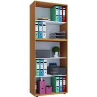 VCM Büroregal Lona XXL, Buche - Büro-Bücherregale, XXL-Größe mit drei variablen Fachböden für bis zu 35 Ordner - ideal für eine optimale Organisation im Home Office oder Büro.