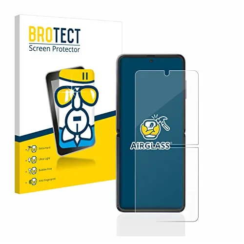 BROTECT Schutzglas für Samsung Galaxy Z Flip / 5G Schutzfolie Panzer Folie Glas Displayschutz Made in Germany [Kratzfest 9H, Anti-Fingerprint]