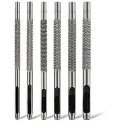 Locheisen Set 6 Stück – Edelstahl Rund Lochstanzer für Leder und mehr