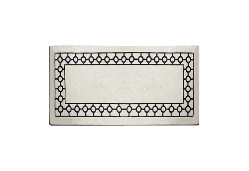 Wetterfester Teppich 100% Polyester, 80 x 200 cm - L6750 - Eleganter Ecru-Teppich aus 100% Polyester, ideal für den Innen- und Außenbereich. Pflegeleicht und langlebig, perfekt für jeden Raum.