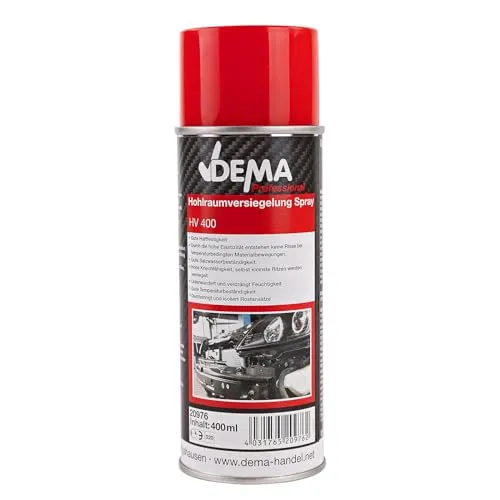 DEMA Hohlraumversiegelung PROFESSIONAL 400 ml – Hohlraumkonservierung, Spray – langlebig, wetterfest, schützend – für Auto, Karosserie, Unterbodenschutz, Fahrzeugpflege, Autoaufbereitung, Werkstatt
