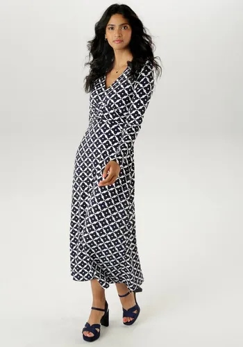 Midikleid ANISTON SELECTED, Damen, Gr. 36, Marine-Offwhite von Aniston