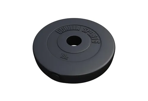 GORILLA SPORTS Hantelscheiben Olympia, 1,25kg - 30kg Gewichte, Einzeln / Set, Ø 50mm, aus Kunststoff, - Gewichtsscheiben, Hantelscheiben-Set, Olympiascheiben, Schwarz
