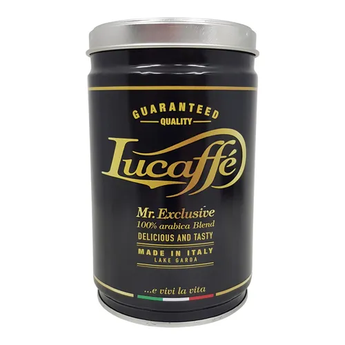 Lucaffe Espresso Mr. Exclusive schwarz 250g. Dose gemahlen - Caffe Milano
