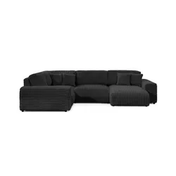 S-STYLE Wohnlandschaft XXL Mollis in Grau - Großzügige Wohnlandschaft mit einer Breite von 316 cm und einer Höhe von 77 cm. Ideal für gesellige Abende. Hochwertige Verarbeitung sorgt für langanhaltenden Komfort.