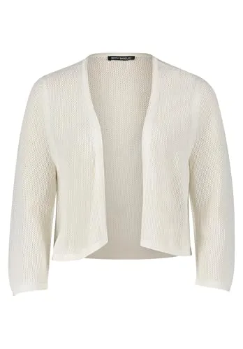 BETTY BARCLAY Sommer-Strickjacke mit 3/4 Arm - Damen Strickjacke in Rohweiß, Relaxed Fit für bequemen Tragekomfort. Ideal für warme Tage oder als Layer für kühlere Abende.