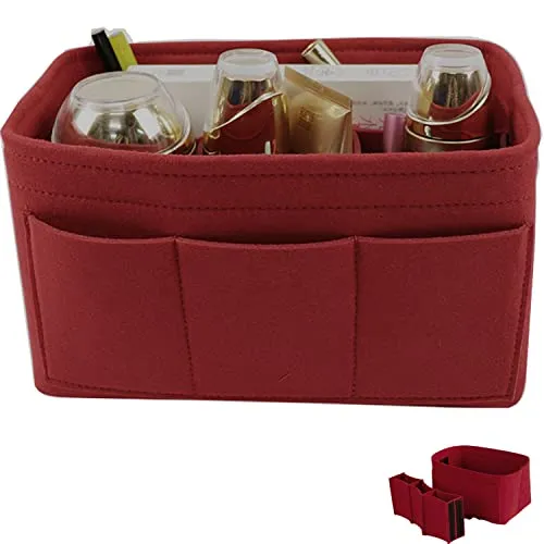 weigav Handtaschen Organizer 13L, Filz Kosmetik Taschenorganizer für Frauen, Bag in Bag Innentasche Organizer Einsatz Taschen Organisator mit Entnehmbare
