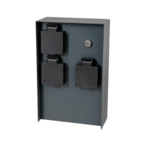 Gartensteckdose mit Dämmerungssensor – Edelstahl 3-fach - Steckdosen & Zubehör für Außenbereich, wetterfest und rostbeständig mit automatischer Ein/Aus-Funktion für mehr Komfort im Garten.