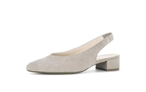 Gabor Slingpumps aus Leder, Damen, Gr. 41, hellgrau von Gabor