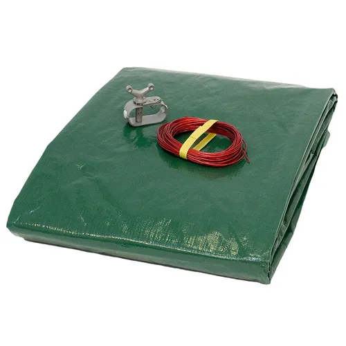 Abdeckplane 180g/m² für Rundbecken grün/schwarz Ø 5,00 m Pool Schwimmbad Winter