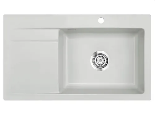 Systemceram Stema 86 SL Alu Keramikspüle mit Handbetätigung von systemceram