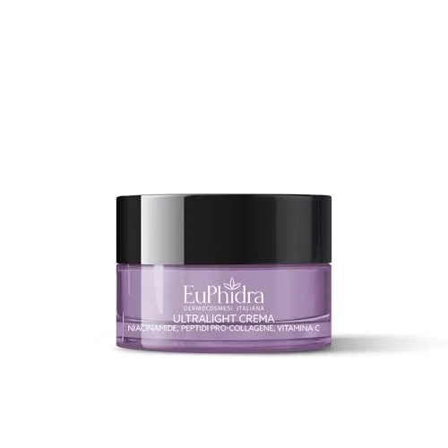 Euphidra UltraLight Creme mit Niacinamid-Peptiti Pro Collagen Vitamin C glättet die Haut und belebt die Haut