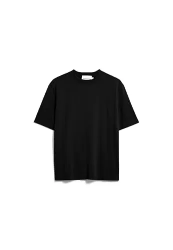 ARMEDANGELS Damen Heavyweight T-Shirt TARJAA - Loose Fit Black - T-Shirts für Damen, aus 50% recycelter Baumwolle, umweltfreundlich und stylisch im Loose Fit Design.