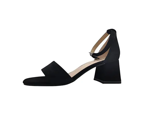 Caprice Damen Sandalette in Schwarz, Größe 40 - Wanderschuhe mit elegantem Blockabsatz, aus hochwertigem Leder für optimalen Tragekomfort und Stil bei Outdoor-Aktivitäten.