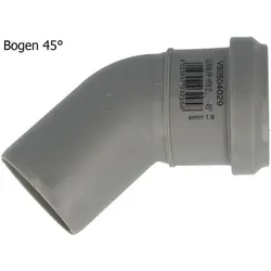 Ht Bogen Ø 110 X 45°, Mit Einseitiger Steckmuffe Und Gummidichtung