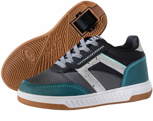 BREEZY ROLLERS 2192390 Rollenschuhe in Türkis/Grau/Schwarz - Größe 30 - Innovative Rollenschuhe mit herausnehmbaren Rollen für optimalen Komfort. Der tiefere Fersenstand sorgt für ein angenehmes Tragegefühl. Perfekt für jeden Anlass!