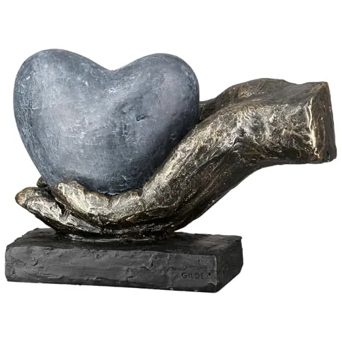 Casablanca Skulptur Heart in Your Hand, Deko Figur Bronze