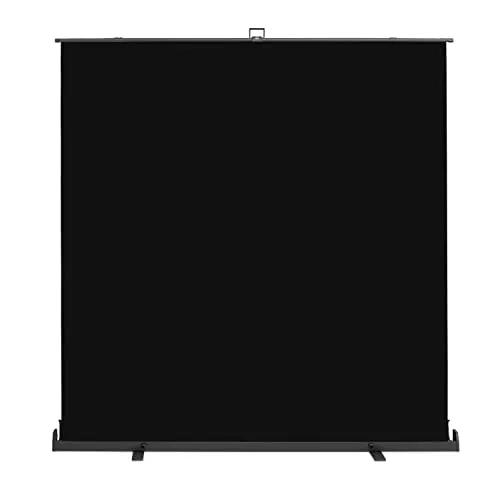 walimex pro Roll-up Panel Hintergrund 210 x 220 cm, Schwarz - Hintergründe für Fotostudios, perfekt für professionelle Aufnahmen und leicht transportierbar.