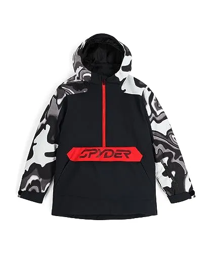 Spyder Jungen Jasper Isolierter Skianorak, Schwarze Kombo, Größe 10