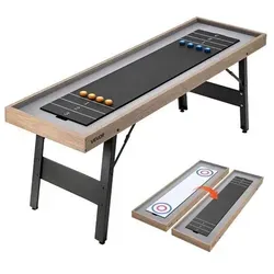 VEVOR Shuffleboard-Tisch 2,1 m mit 8 Pucks – Tragbares Tischcurling-Spiel