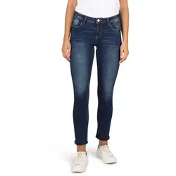 DENIMFY Slim-fit-Jeans Damen Jeanshose DFElla Slim Fit Denim Hose mit Stretch blau S