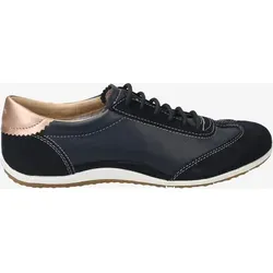 Geox D Vega A Sneaker in Navy/Blue, 41 EU - Damen-Sneaker mit flacher Absatzform und mittlerer Weite, ideal für den Alltag und bequemes Tragen.
