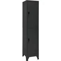 vidaXL Schließfachschrank Anthrazit 38x45x180cm - Moderne Aufbewahrungslösung aus robustem Stahl, ideal für Büros oder Umkleidebereiche, mit abschließbaren Fächern und Lüftungsschlitzen für optimale Belüftung.
