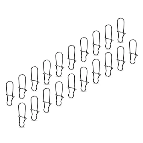 AMZfishing NEU 20x Duo Lock Snaps in 11 Größen 000-8 | Easy Snap | Wirbel Snap | Wirbel Karabiner | Angelzubehör | Angelwirbel Zubehör | Quick Change Snap