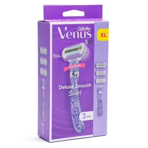 Gillette Venus Deluxe Smooth Swirl 3er + Handstück von Gillette Venus