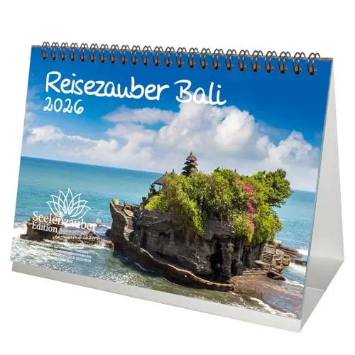 Seelenzauber Reisezauber Bali DIN A5 Tischkalender für 2026 Indonesien Urlaub Strand