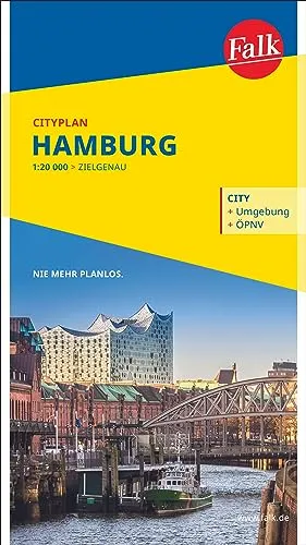 Falk Cityplan Hamburg 1:22.500 - Praktischer Stadtplan von Hamburg im Maßstab 1:22.500, ideal für die Navigation und Entdeckung der Stadt. Kompakt und leicht zu transportieren.