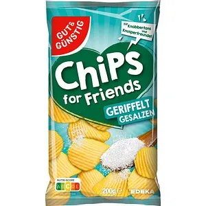 GUT&GÜNSTIG Salz geriffelt Chips 200 g