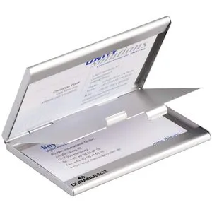 Durable 2433 Card Box Duo Visitenkartenetui silber