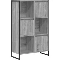 vidaXL Bücherregal Graues Sonoma 68 x 30 x 108,5 cm - Stylisches Bücherregal aus hochwertigem Holzwerkstoff im industriellen Design. Bietet praktische Aufbewahrungslösungen und passt perfekt in moderne Wohnräume.