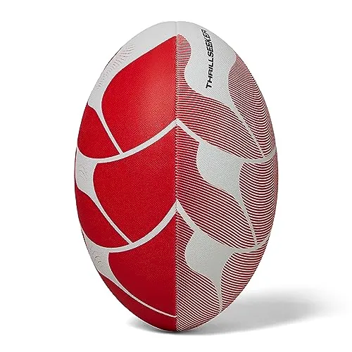 Canterbury Unisex Thrillseeker Play Rugbyball, Weiß/Rot, 3