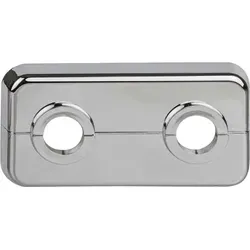 tecuro Klapprosette doppelt Loch Ø 22 mm - verchromt