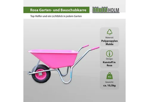 Baumarktplus TRUTZHOLM Schubkarre ROSA/PINK PP100 von Trutzholm