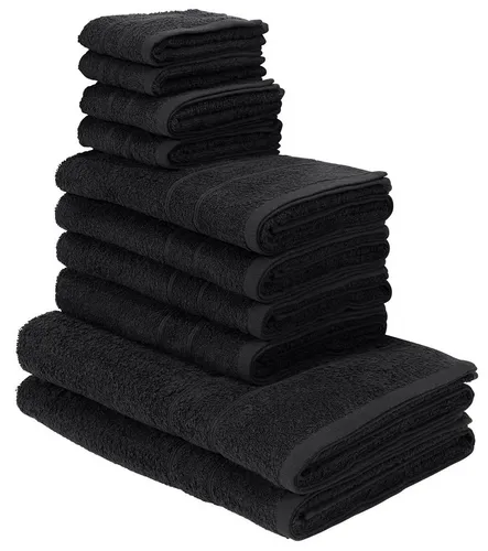 OTTO home Handtuch Set Inga – 10-teilig, 100% Baumwolle, weich und stilvoll - Das 10-teilige Handtuch Set »Inga« von OTTO home bringt Eleganz ins Badezimmer. Mit feiner Bordüre und 100% Baumwolle sind die Handtücher besonders anschmiegsam und pflegeleicht. Ideal für jeden Raum.