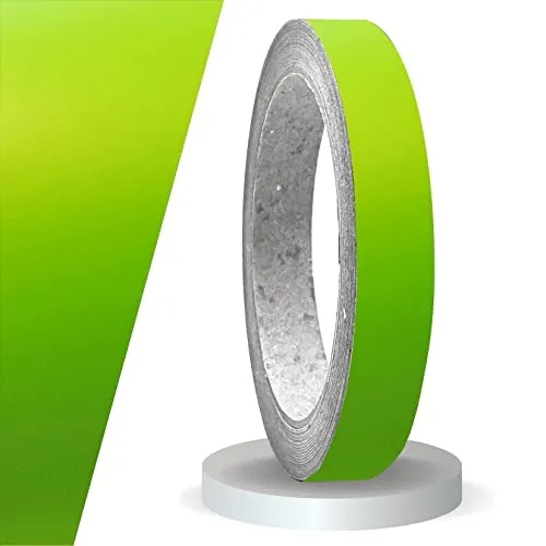 siviwonder Zierstreifen selbstklebend Folie Lime Grün Matt matt 15 mm x 10 m Rolle Dekorband Auto Motorrad Boot Fahrrad Wohnwagen Helm Pinstripe Klebeband für Konturmarkierung Linien Dekoration Akzent