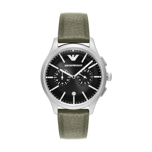 Emporio Armani Herren 42MM Silberfarbene Edelstahluhr, AR11693